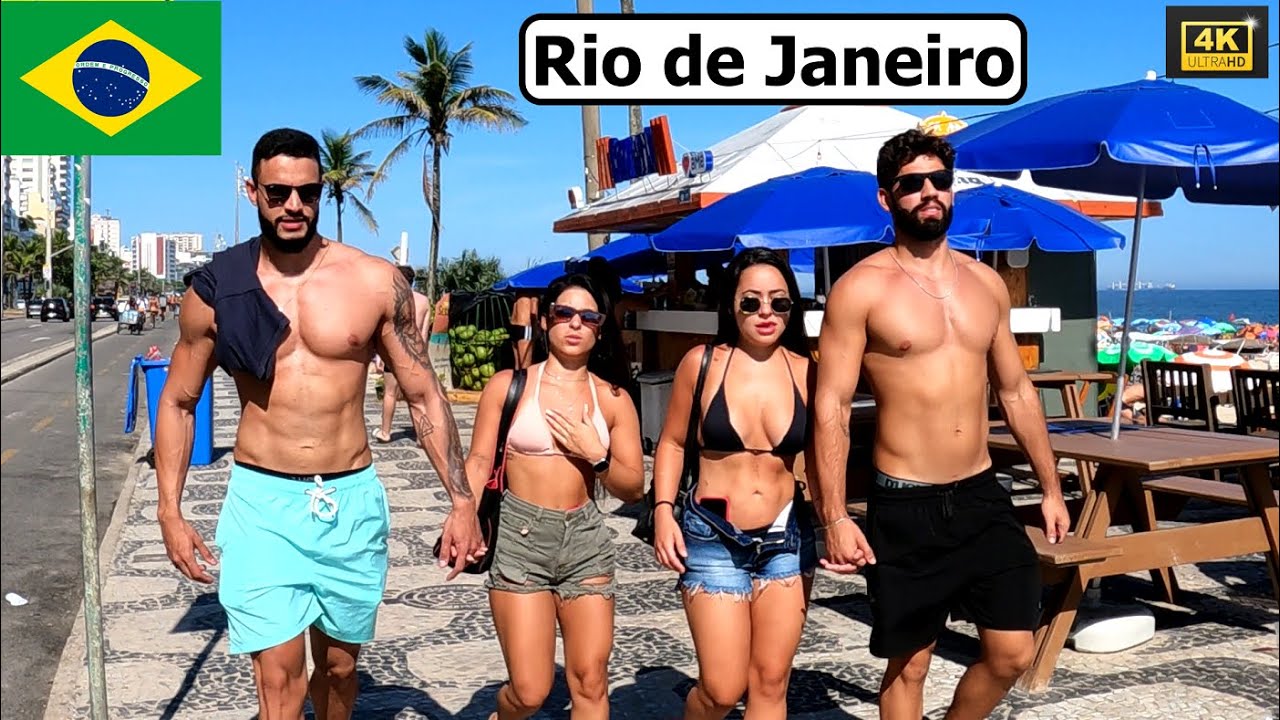 🇧🇷 Rio de Janeiro Walking Tour Leblon - Ipanema - Arpoador Beach Brazil [4K]