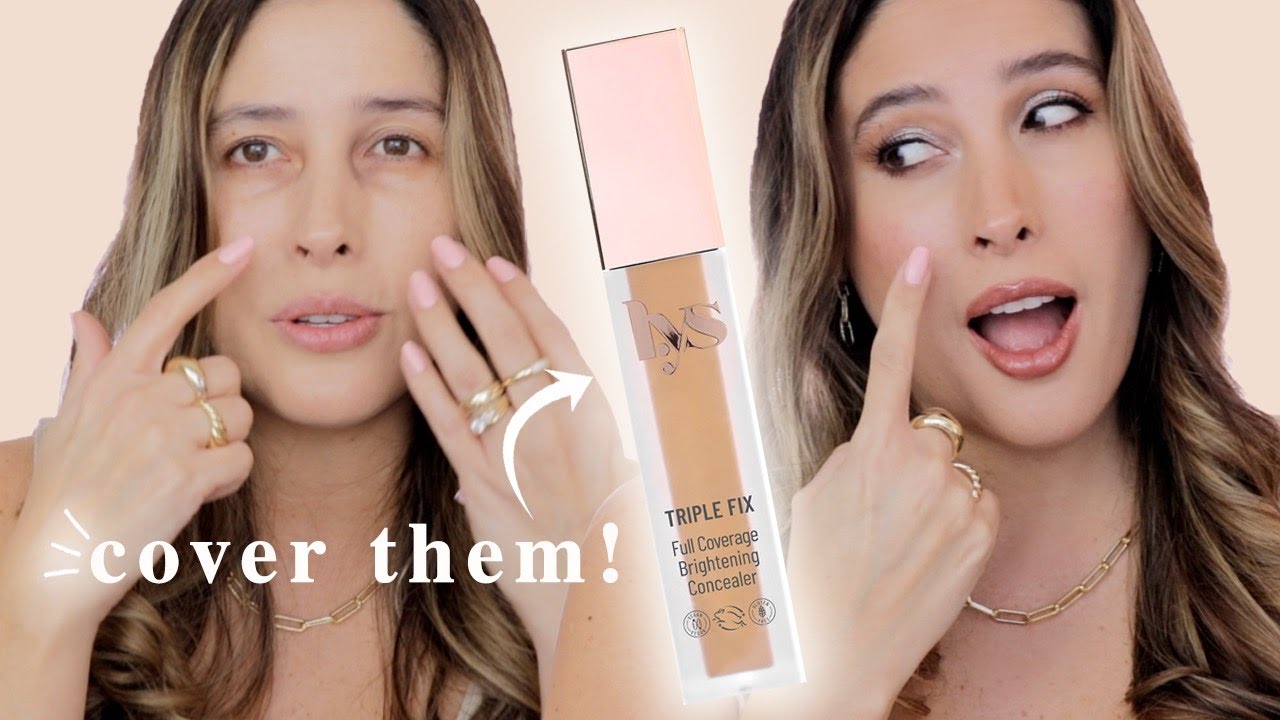 LYS CONCEALER REVIEW + Full Day Wear Test LYS Triple Fix Brightening Concealer Over 40 Dark Circles