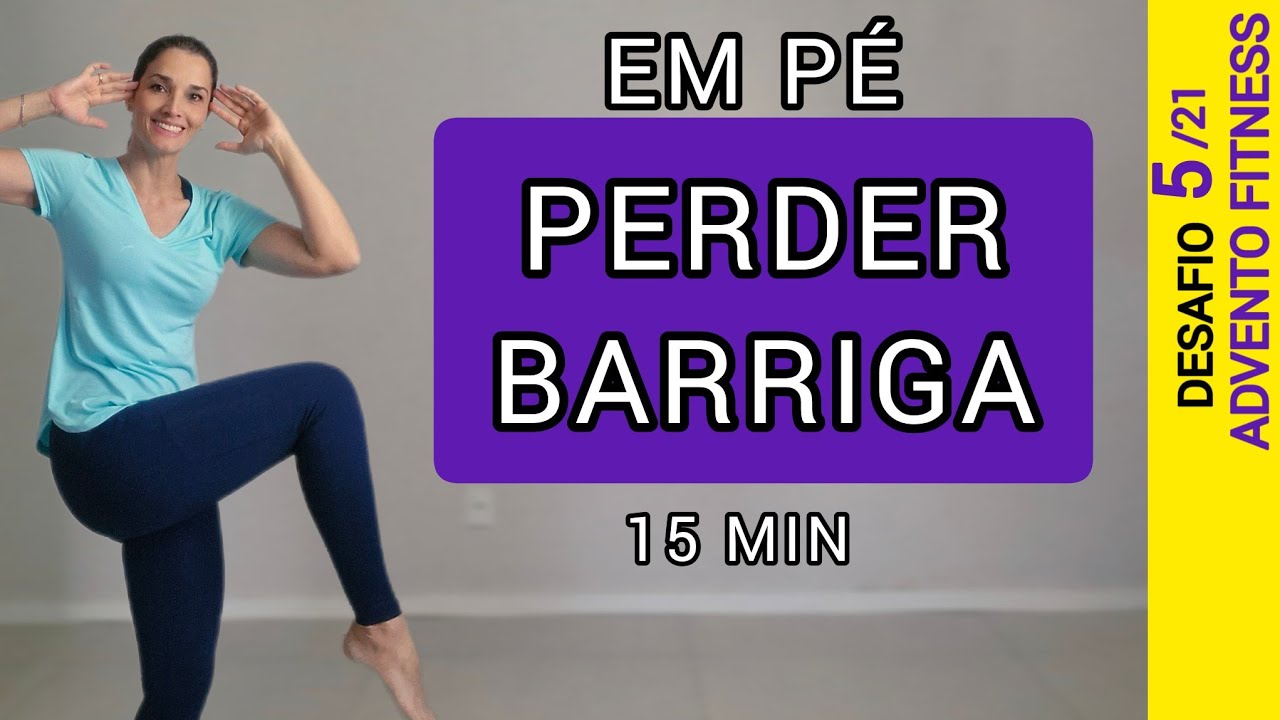 AULA 5- Perder Barriga em 21 Dias | 15 Min | Desafio advento fitness | Leila Franz