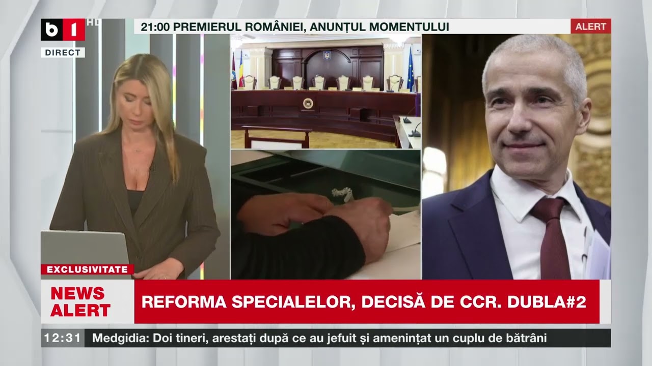 RADU MARINESCU, MINISTRUL JUSTIȚIEI, DESPRE DECIZIA CCR PRIVIND PENSIILE SPECIALE_Știri B1TV_10 dec.