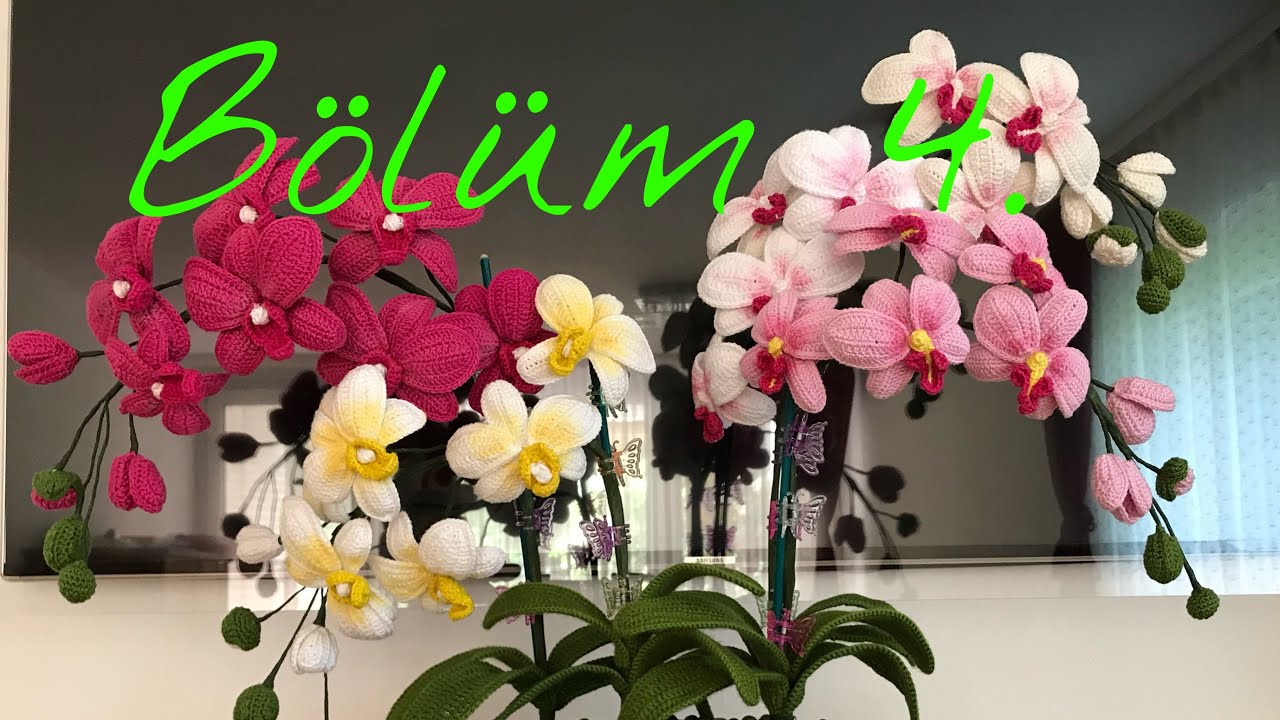 Örgü Orkide1 Bölüm 4. #orchid #örgüçiçek #orkide #amigurumi#crochet #crochetflower
