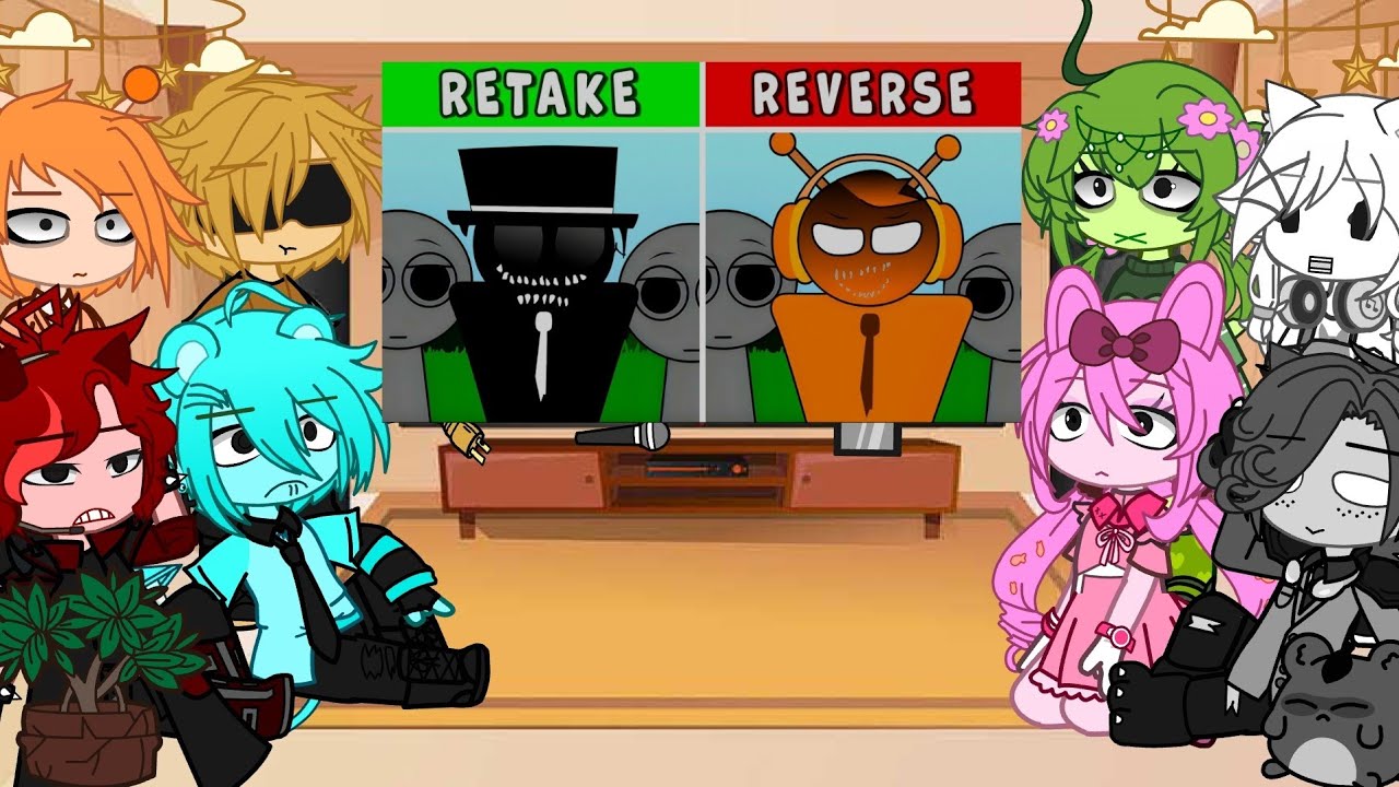 Sprunki Incredibox React To Incredibox Sprunki : Retake But Reverse - Sprunki Swapped II Gacha Club🐰