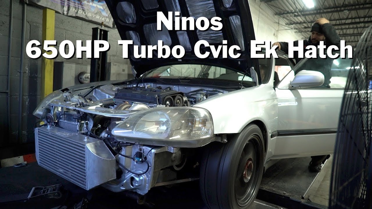 Ninos 650HP Turbo Street EK Civic Hatch Dyno