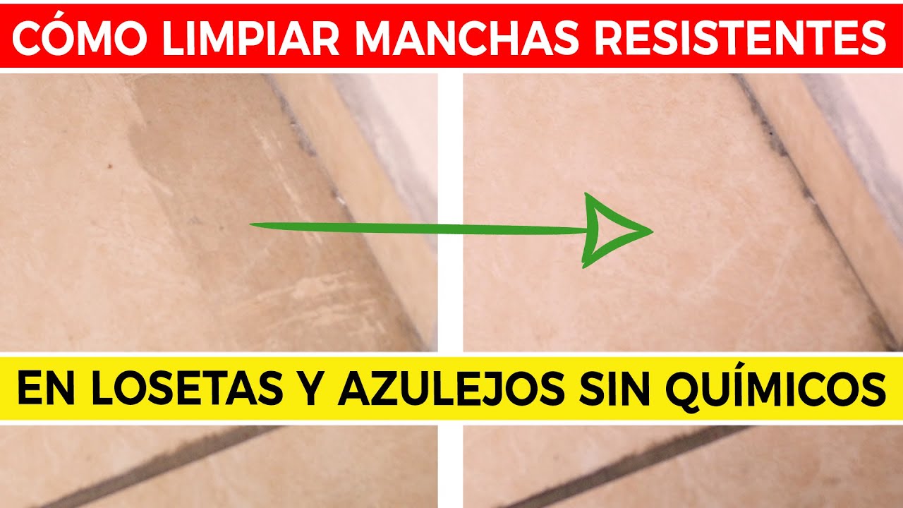 Cómo Limpiar Manchas Resistentes en Losetas y Azulejos con Productos no Tóxicos 🧽