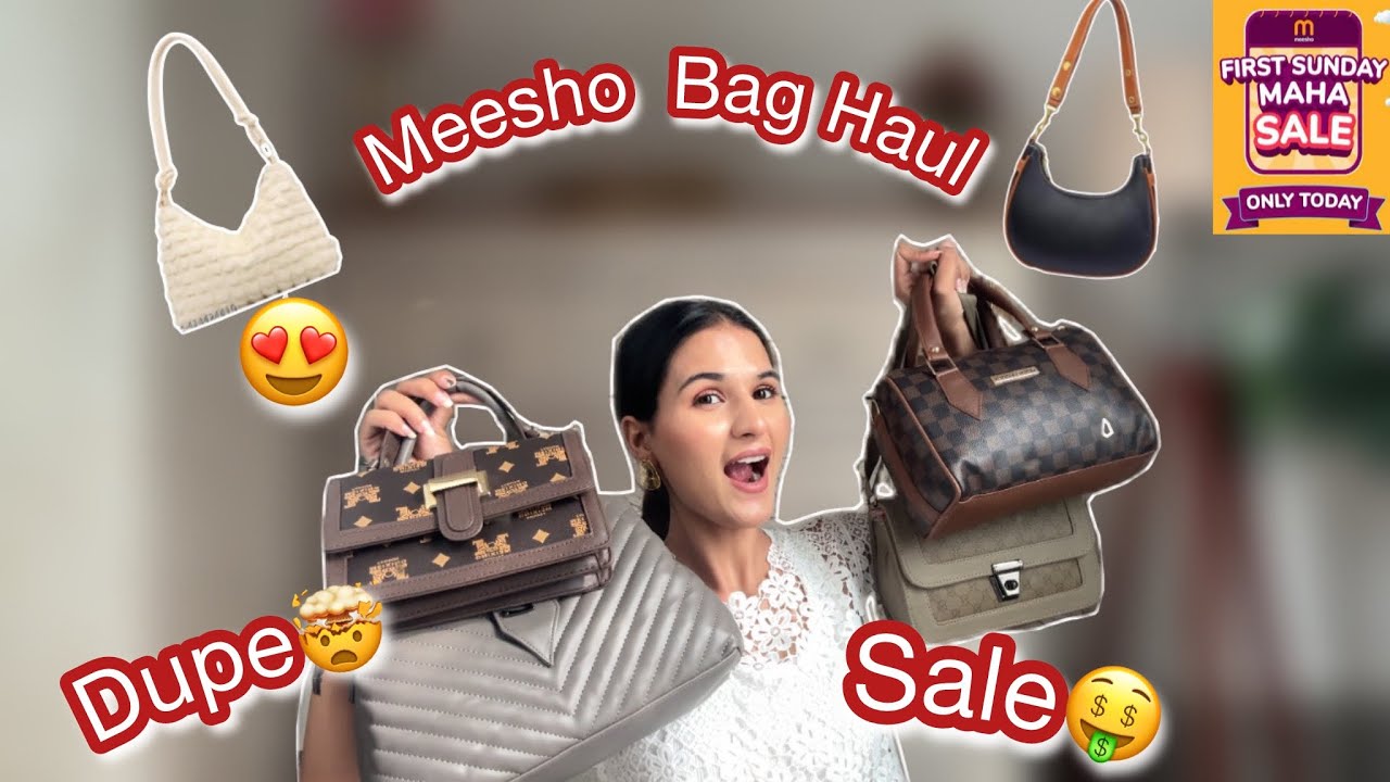 *HUGE* MEESHO Bag haul Starting at Rs.263😍||Sunday Maha sale🤯||Dupes of LV🤯 Swati Rathi #meesho
