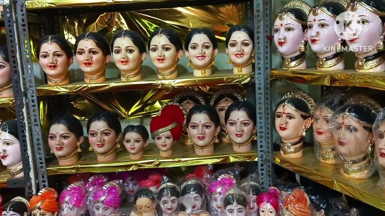 vlog 2.. गौरी गणपती decoration.🎉.!! गौरी मुखवटे..🧿 गोलाई.... माणसांची गर्दी..🚓 #लातूर 