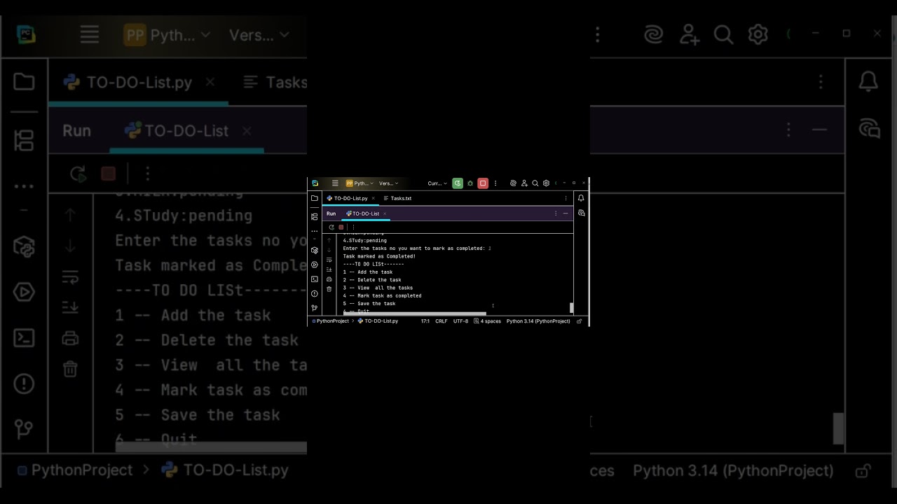 Python To Do List App Using Class & Dictionary | Mini Project 