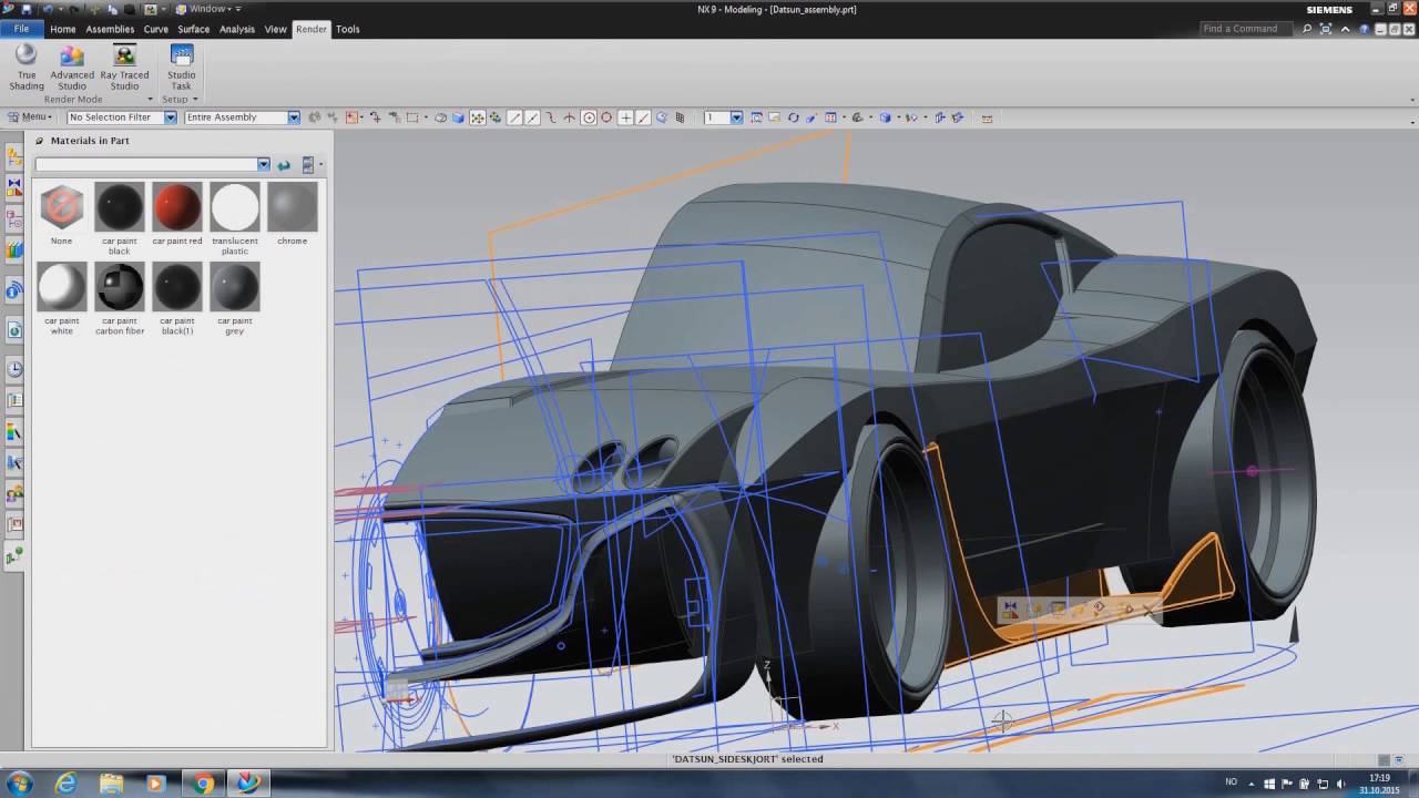 Designing a Car in NX 9 - Timelapse