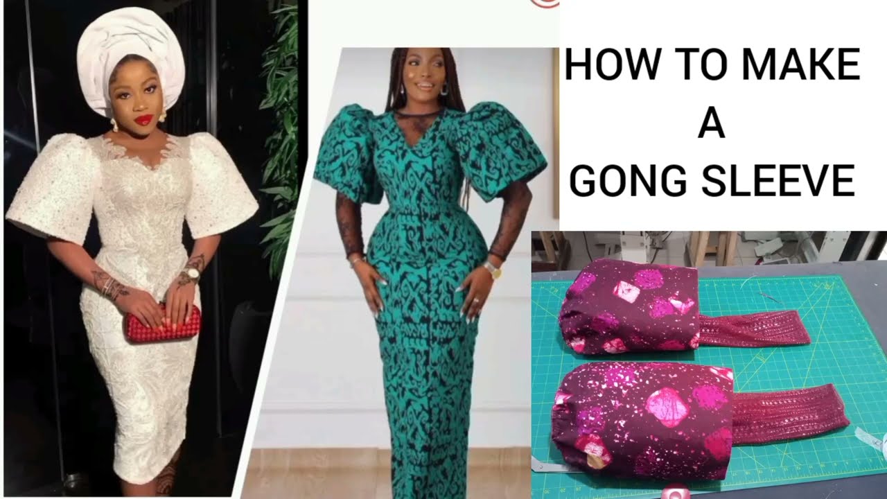 How to cut and sew a Trending structured Gong sleeve. simple and fast tutorial.