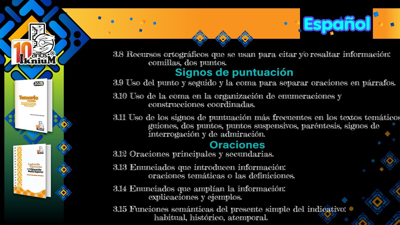 Español 6 ECOEMS 2026 - IkniuM Media Superior