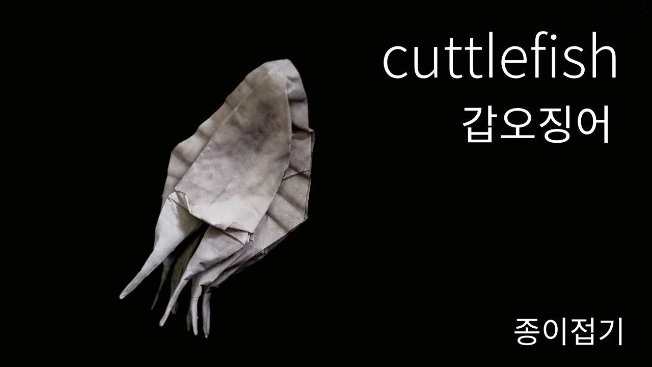 Origami Cuttlefish | 갑오징어 종이접기 | 오징어 접기