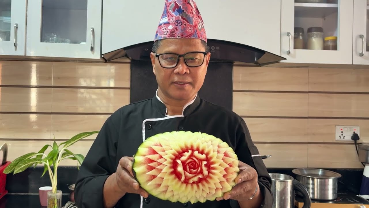 Watermelon Flower Carving|Flower Carving Designs|Sushilfoodmart