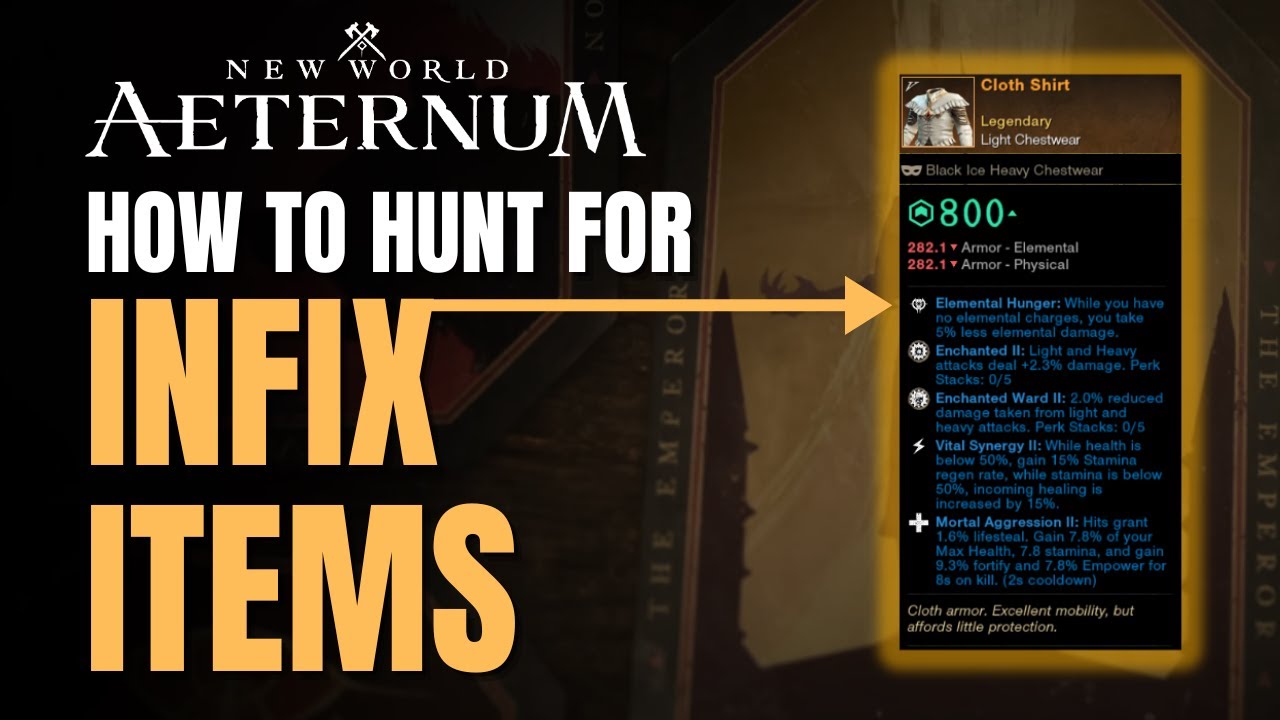 New World Aeternum: как получить инфиксные перки