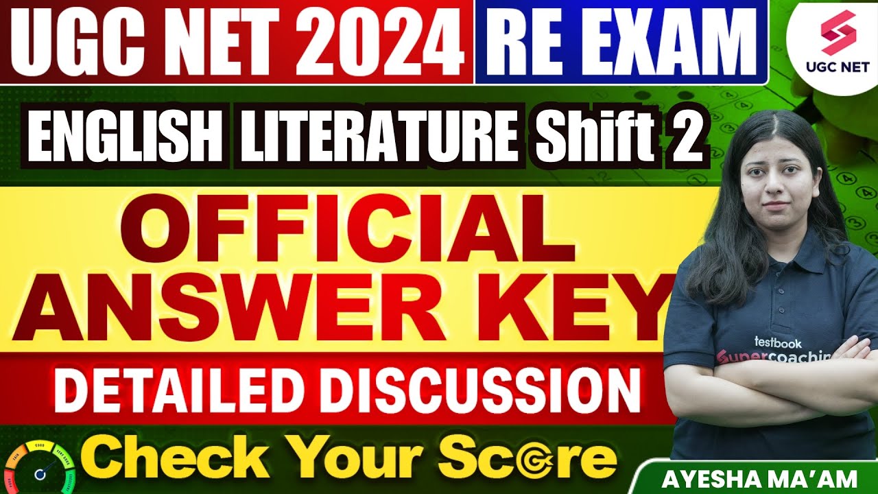UGC NET English Answer Key 2024 | UGC NET English Shift 2 Answer Key Discussion | Ayesha Mam