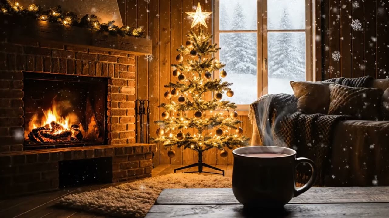 Deep Silent Christmas ASMR – Snowy Winter Night, Soft Fireplace & Pure Calm 