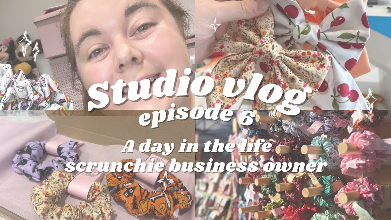 Studio Vlog 6: A day in the life of a scrunchie business owner | Getting orders ready