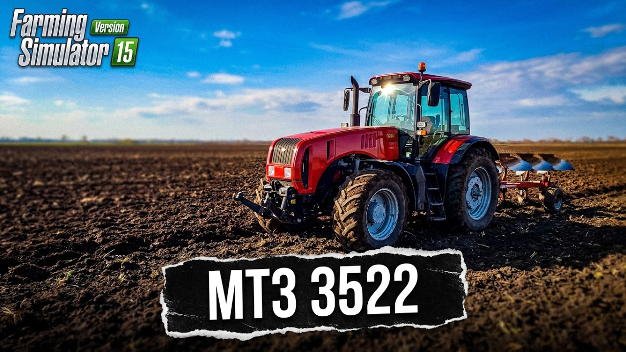 ВСПАШКА ПОЛЯ МТЗ 3522 FARMING SIMULATOR 2015