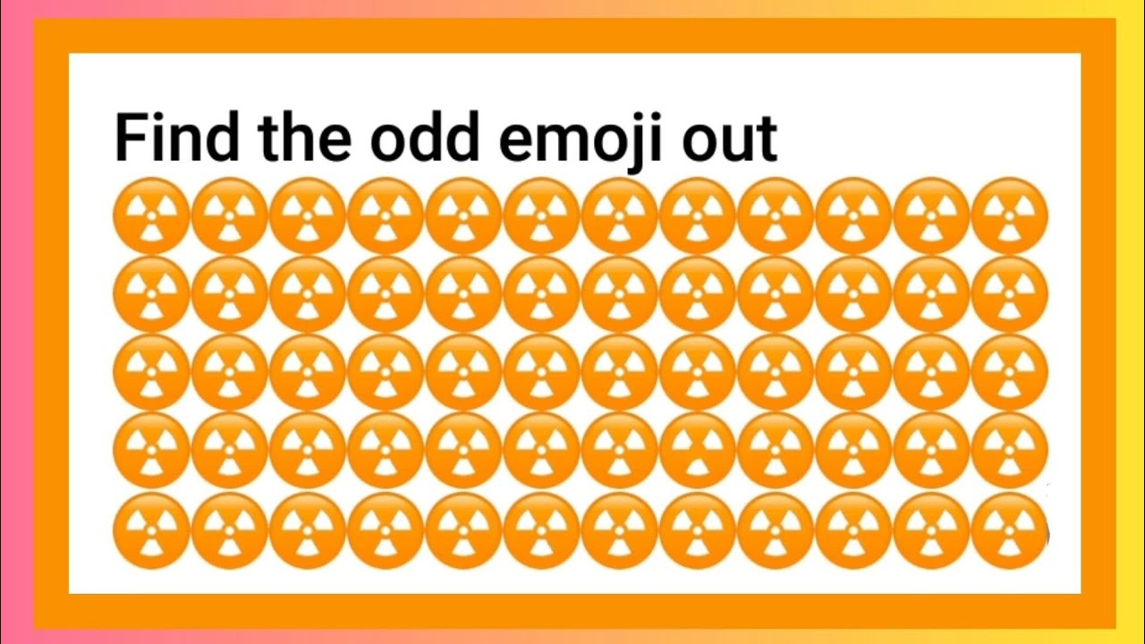 Find The Odd Emoji One Out | Spot The Odd Object One Out | Pop Emoji Games, Emoji Movie Quiz