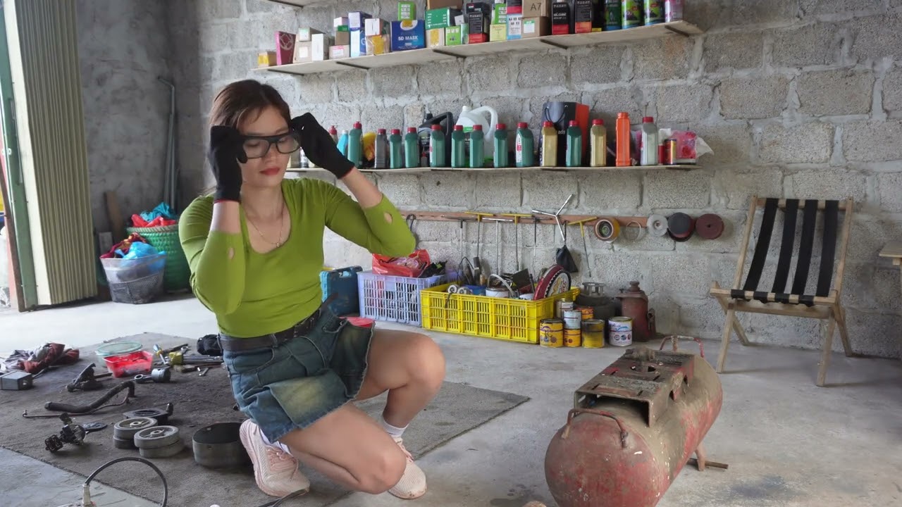 Full video: Genius girl repairs and restores damaged engines and machinery