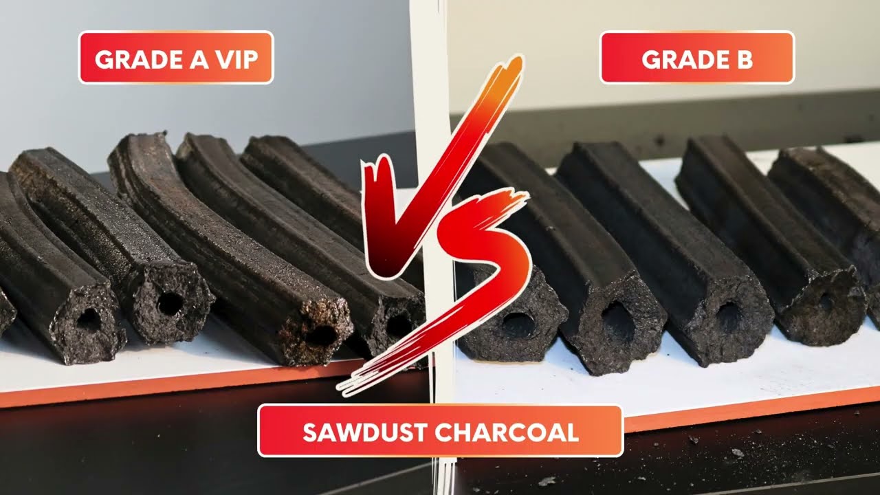 Sawdust Charcoal Comparison | Vinachaki's GRADE VIP vs. GRADE B | Vinachaki