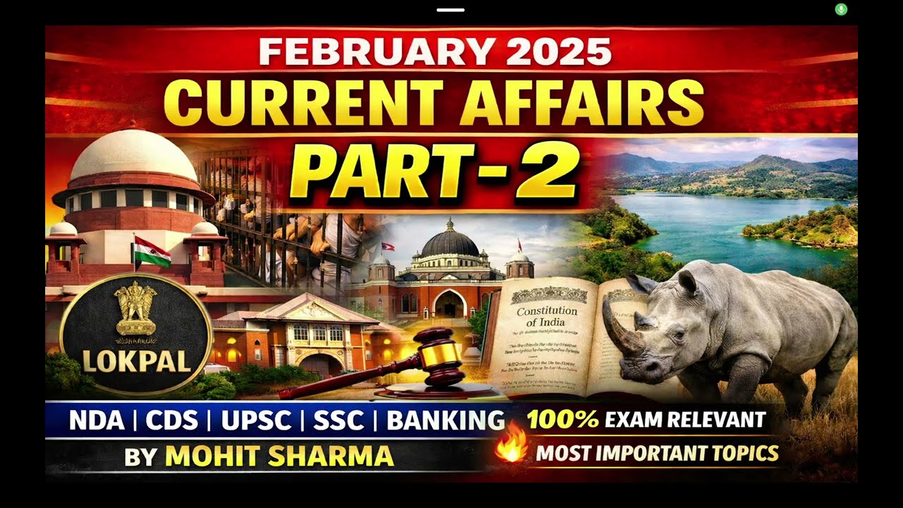 Current Affairs February 2026 Part 2 |  Governance & Environment | UPSC | GPSC