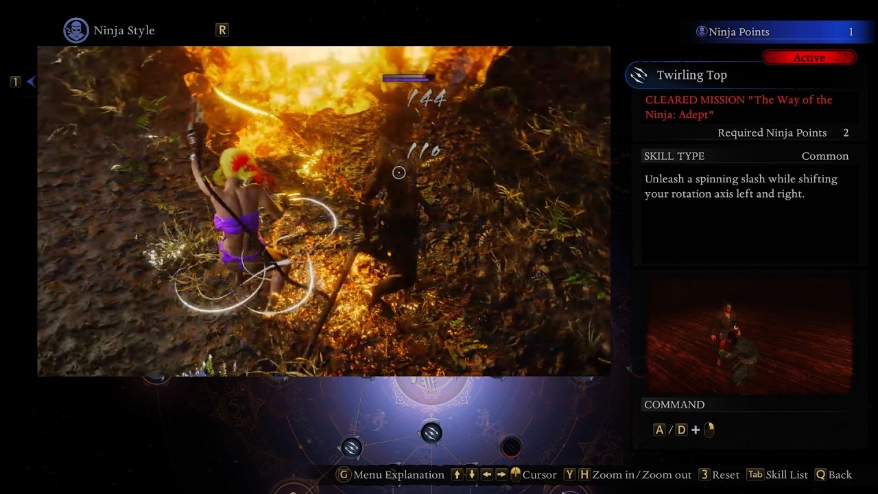 Nioh 3 Twirling Top Demonstration Adept Ninja Talons Martial Art