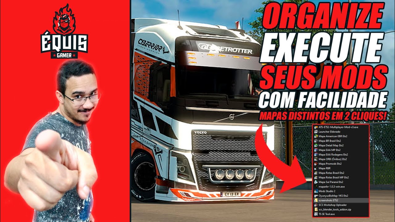 Tutorial ETS2: Organize e Execute seus Mods com Facilidade - Mapas Distintos em 2 Cliques!