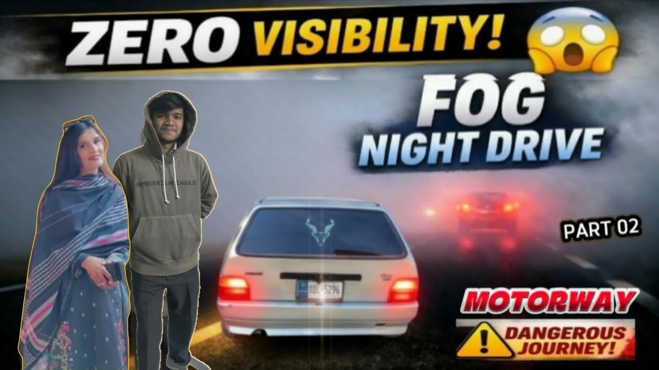 Zero Visibility Fog Night Drive on Motorway 😱 | Dangerous Winter Journey 