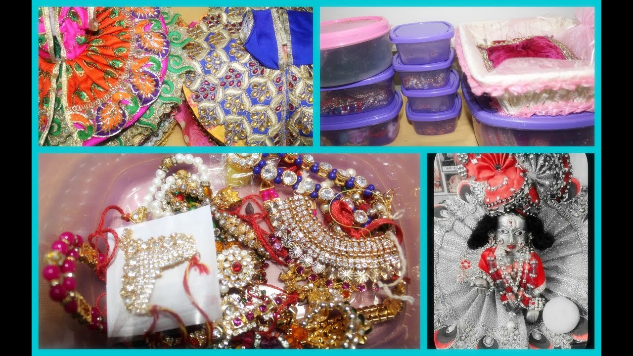 How to organize ladoo gopal poshak, jewellery storage boxes | radhe-krishna
