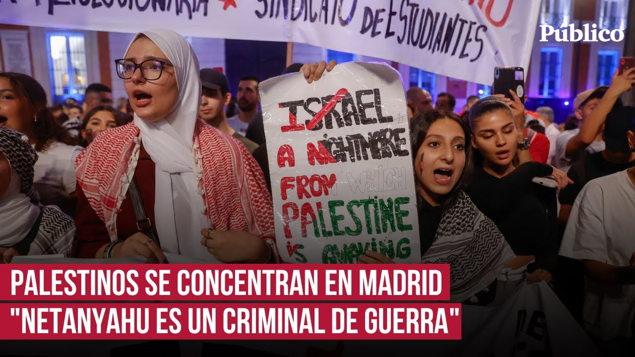 Palestinos se manifiestan en Madrid: 