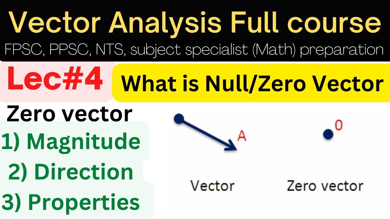 what is Null vector | what is zero vector lec#4 