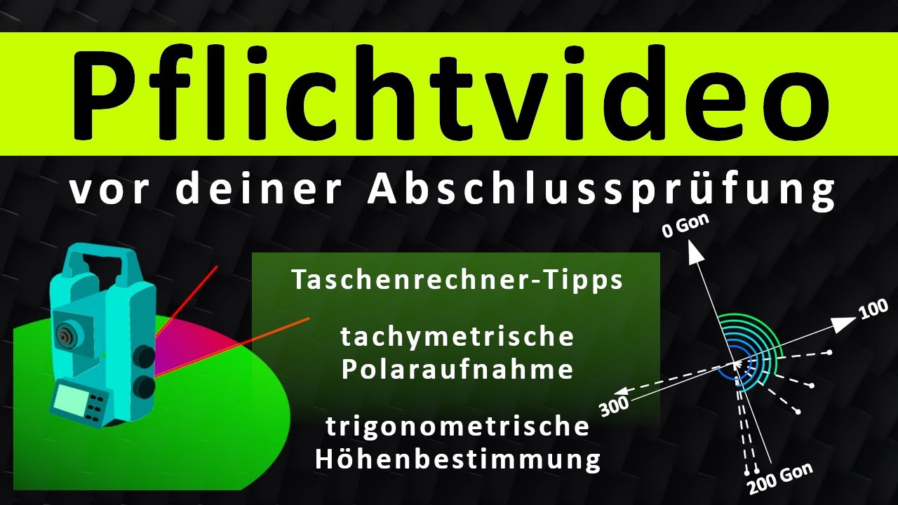 Tachymetrische Polaraufnahme | Trigonometrische H&ouml;henbestimmung | Berechnung