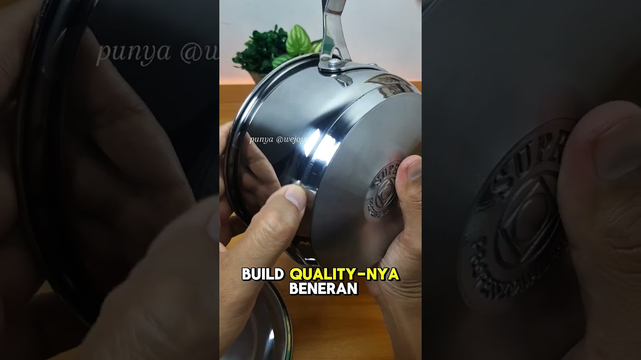 Panci stainless steel supra 16cm SUS 304 udah sama tutupnya, masak serasa chef profesional