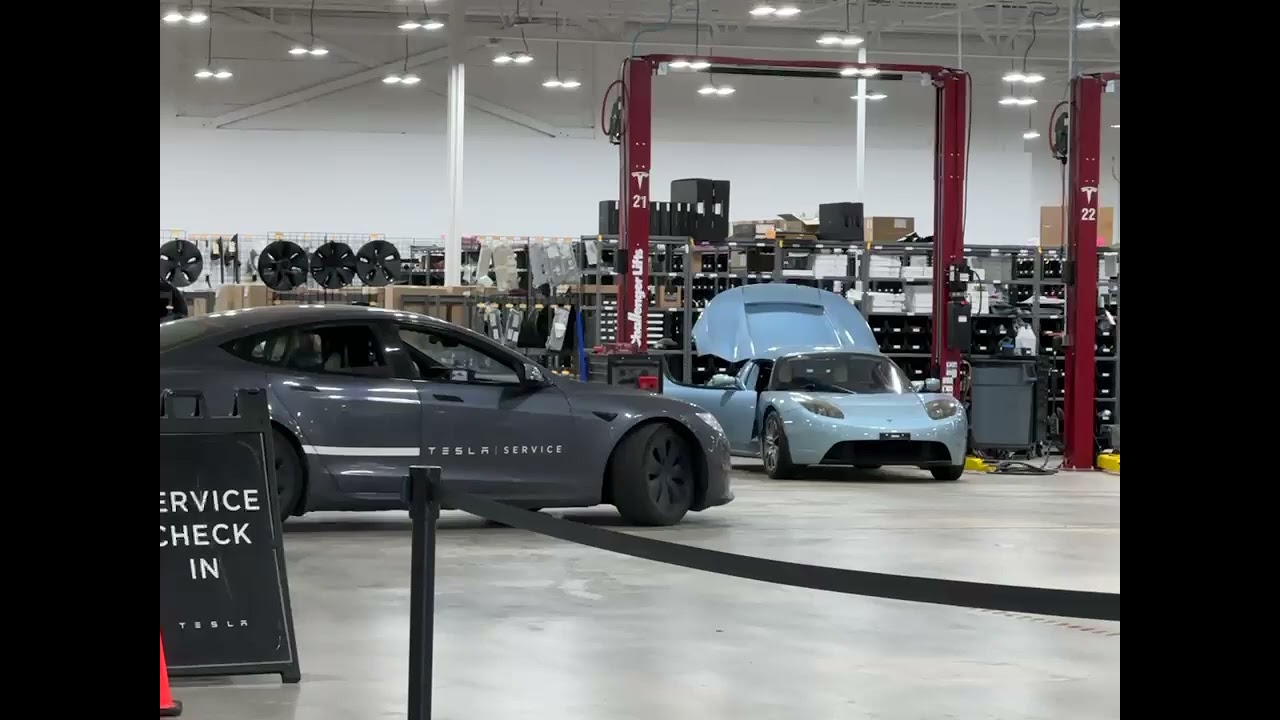 Inside Tesla Service center