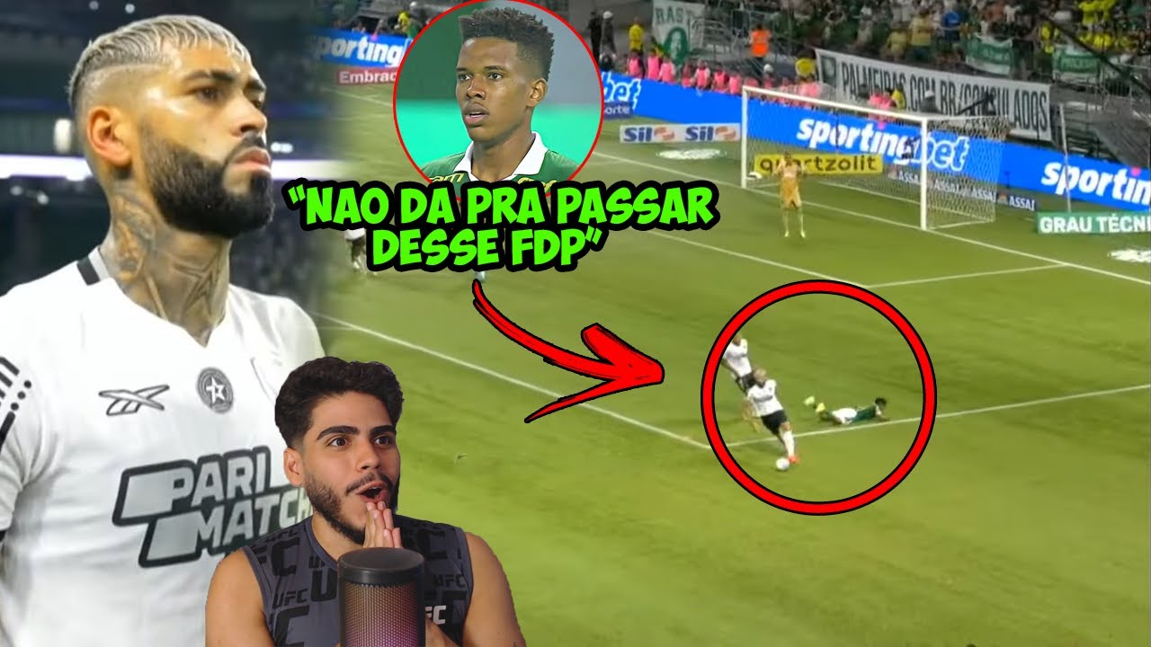 ALEXANDER BARBOZA COLOCOU ESTEVÃO NO BOLSO EM BOTAFOGO X PALMEIRAS