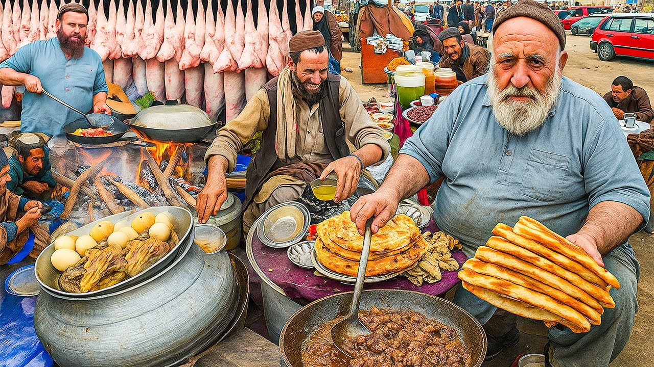 Breakfast in Afghanistan | Traditional street food | Liver fry | Rush Dumpukht