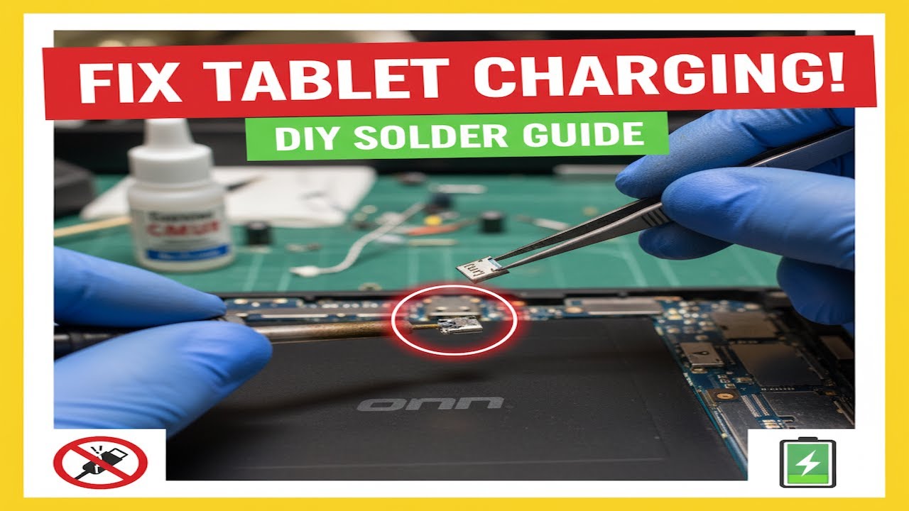 Replacing type c onn tablet charging port