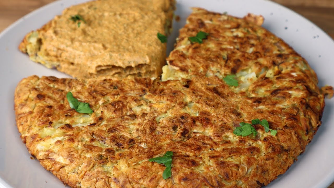 Crispy Chickpea Slice with Cabbage and Carrot – Easy, Healthy & Pan Baked