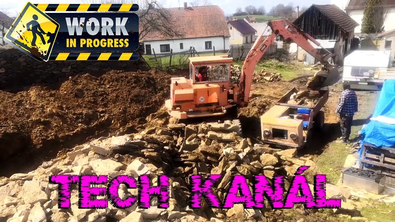 Rekonstrukce statku - Bagrování zahrady Schaeff HML 30