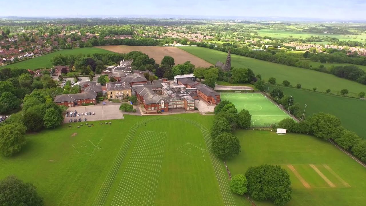 This is "Our Lymm".. Aerial montage Lymm Cheshire