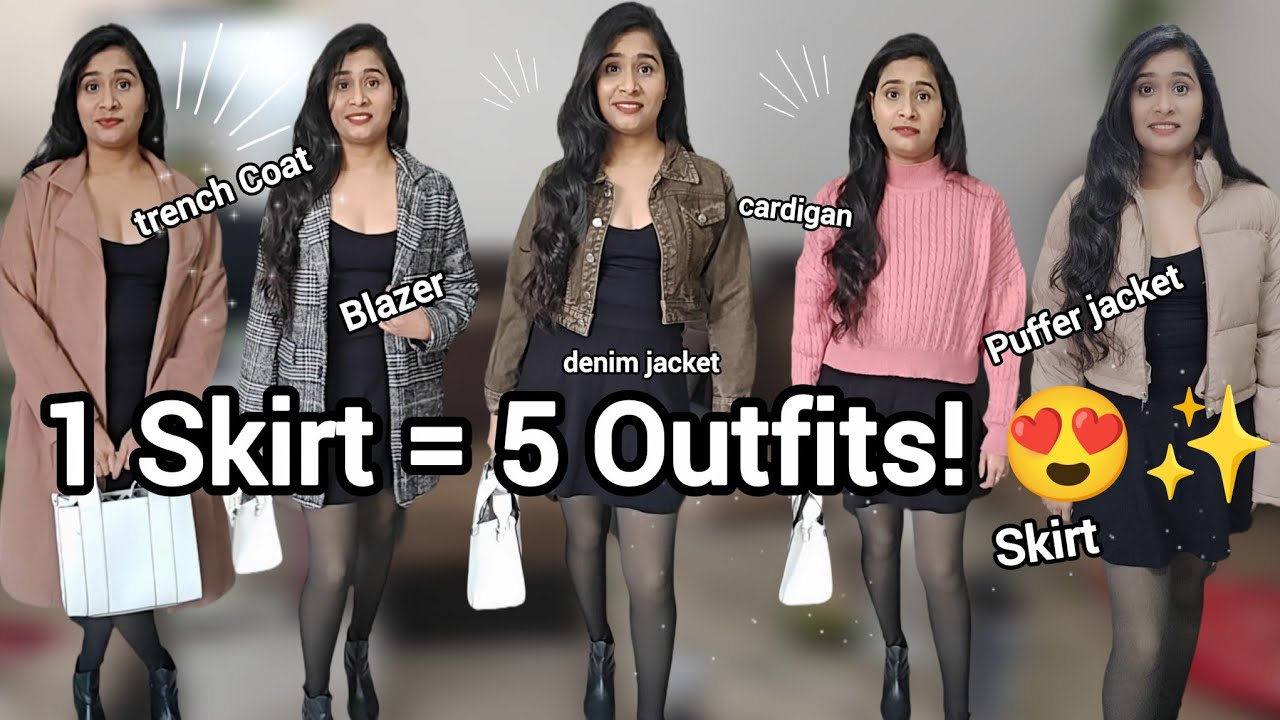 How to Style One Skirt in Winter ❄️ | 5 Cozy & Stylish Winter Looks #miniskirtsfashion #fashion 