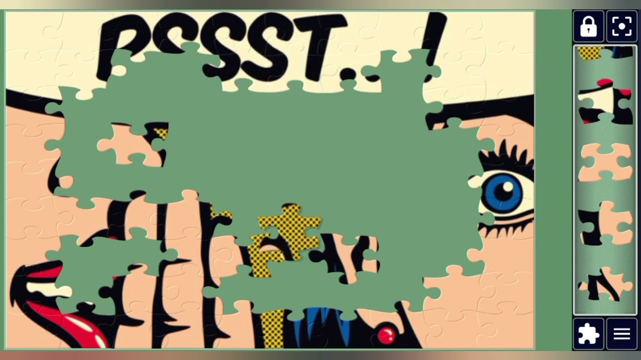 Secret Whisper:PSSST....!🤫👀👄🧩 Pop-Art jigsaw puzzle 🧩//@jigsawpuzzle45