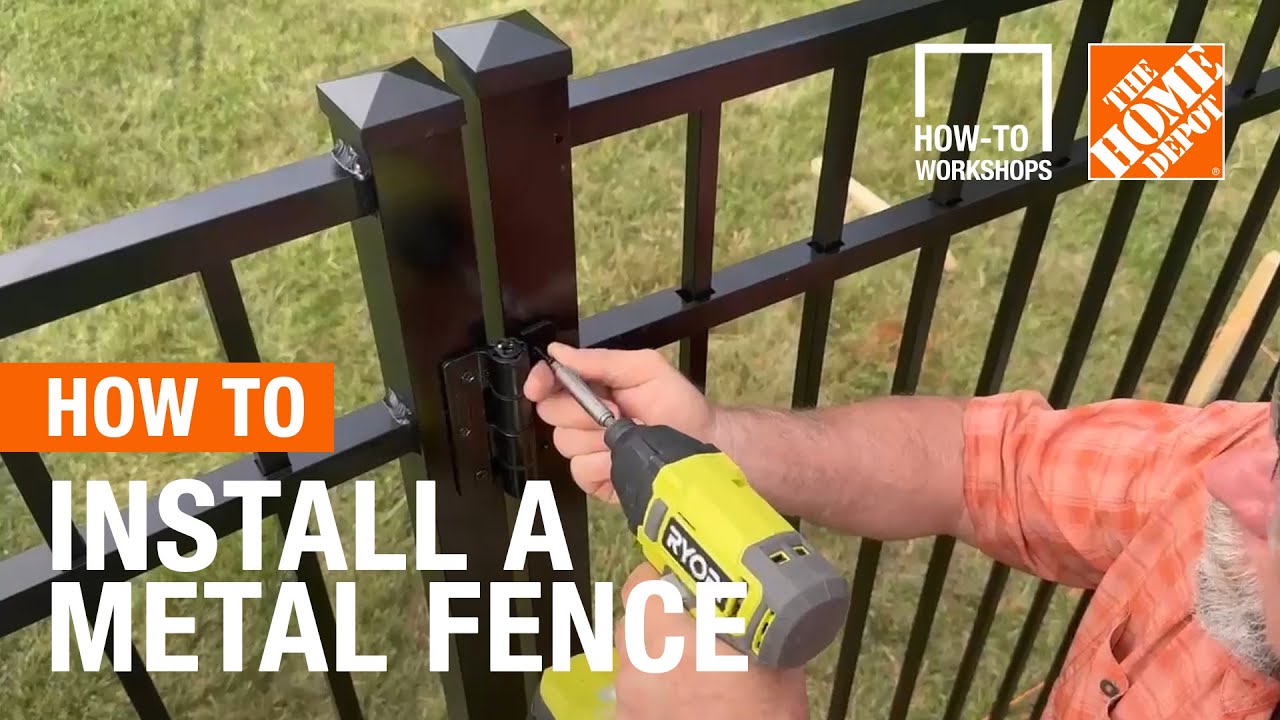 How-To Workshops - How To Install a Metal Fence | The Home Depot