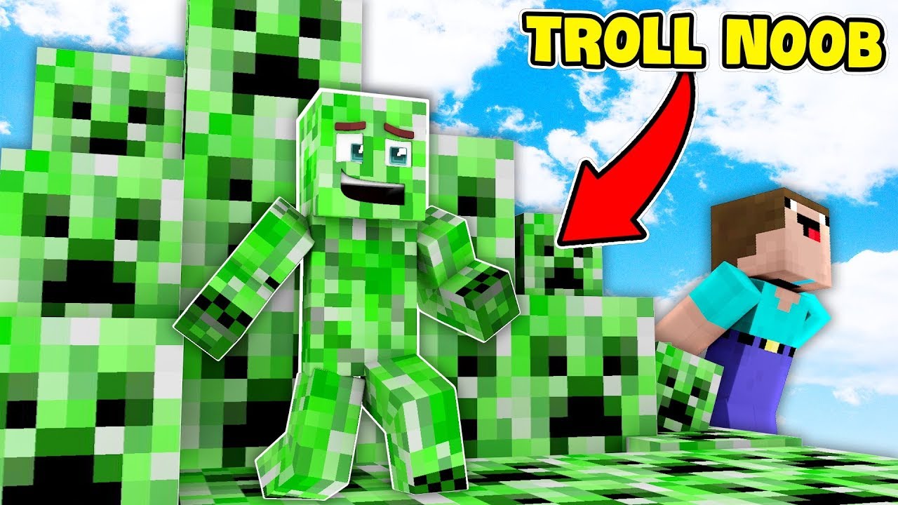 TROLL NOOB BẰNG CREEPER (Minecraft Trốn T&igrave;m)