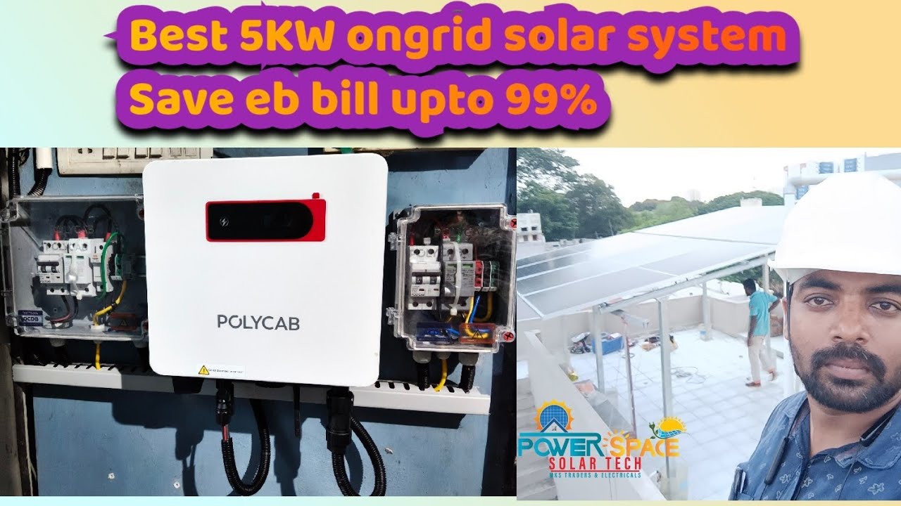 5KW ongrid solar system installation chennai 