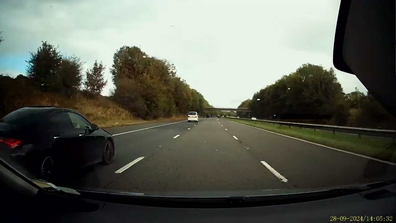 Dashcam Driving To The M5 Motorway From Blackpool