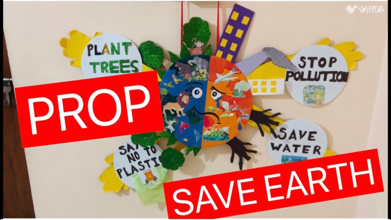 How to make prop for kids fancy dress competition/save earth# save life# prop# competition 