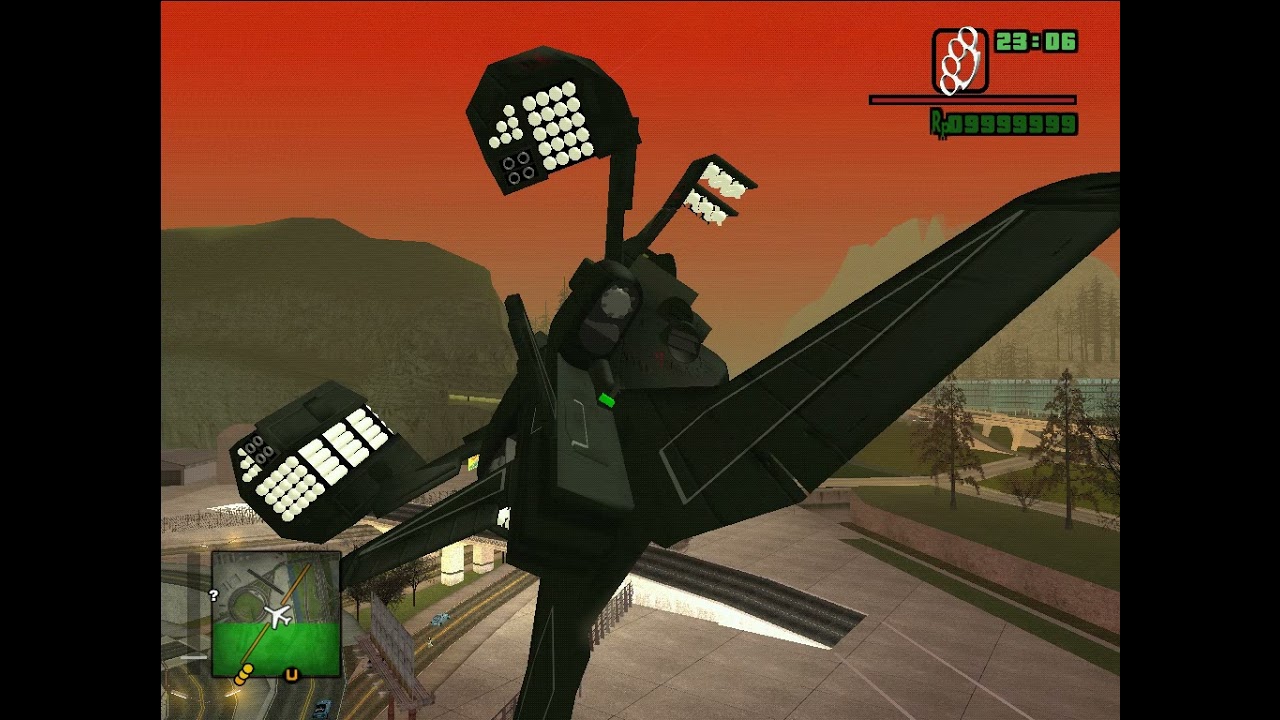 Si Ucok di Test Sky Drive - naik Alien Drop Ship (JET TEMPUR) dari Film ALIENS _ GTA San Andreas #1