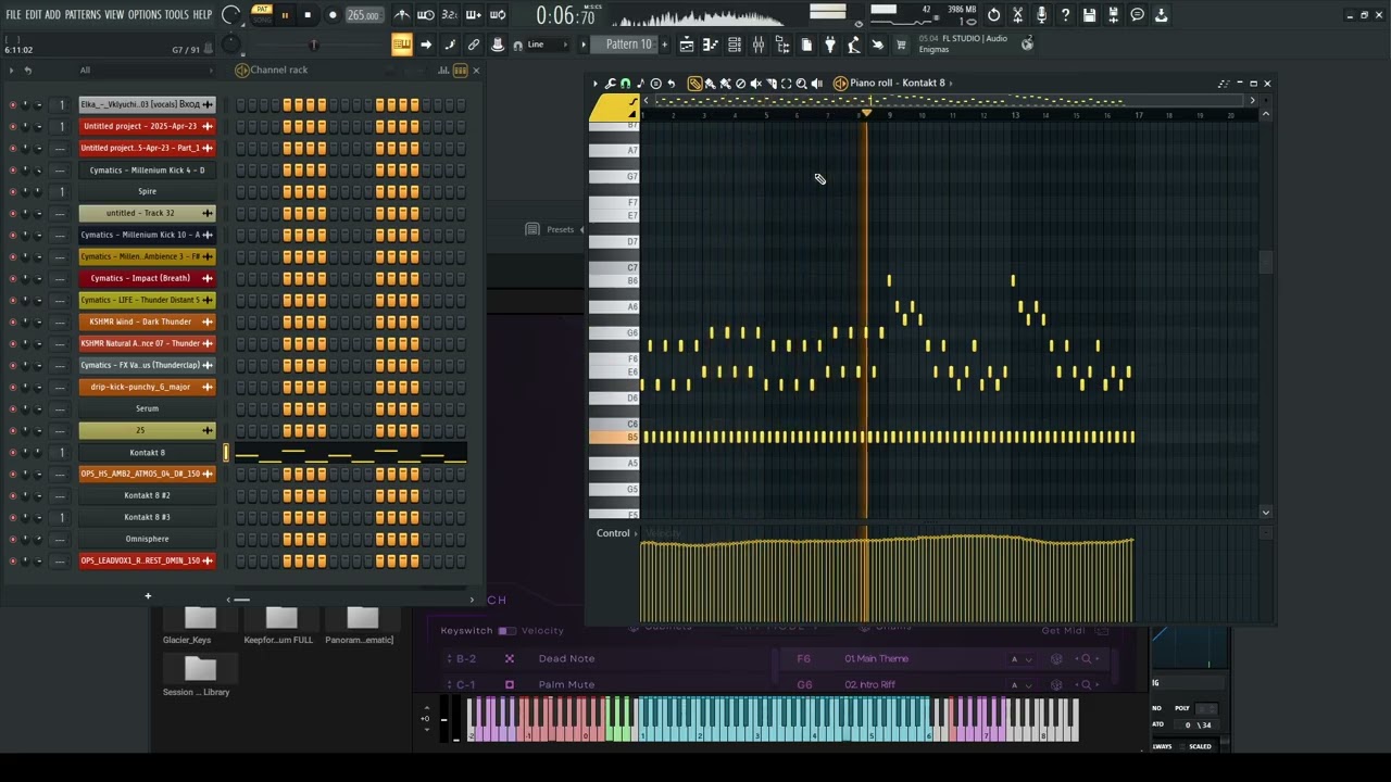 Мелодия Thunderstruck в FL Studio