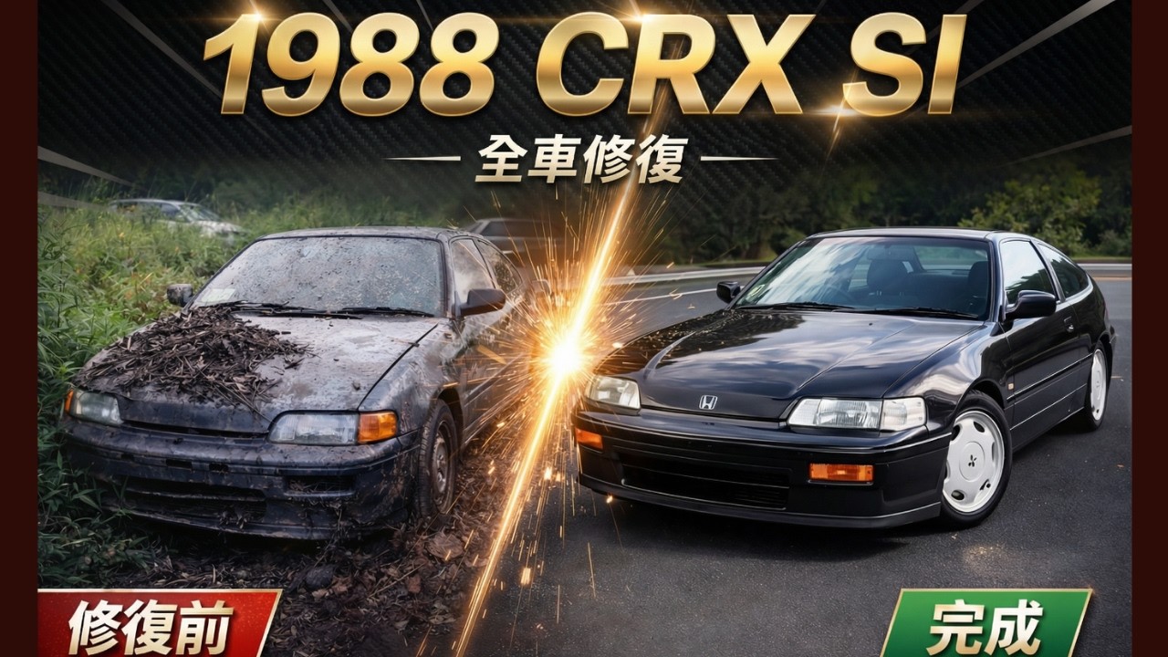 徹底復活！全拆解翻新1988本田CRX Si，這才是頂級工匠精神！